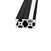Iverntech 2PCS 500mm 2040 V Slot Aluminum Extrusion 19.68 inches Black Aluminum Profile European Standard Anodized Linear Rail for DIY 3D Printer and CNC Machines