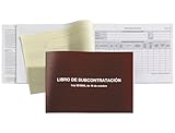 Libro de subcontratación - Castellano - A4 apaisado - 20 hojas numeradas y autocopiativas (10 hojas blancas y 10 amarillas)