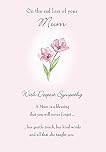 Piccadilly Greetings Traditional Occasion Card Sympathy Mum - 7 x 5 inches