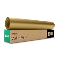 Cricut Value Permanent Vinyl, Matte Gold (12in x 10ft Roll)