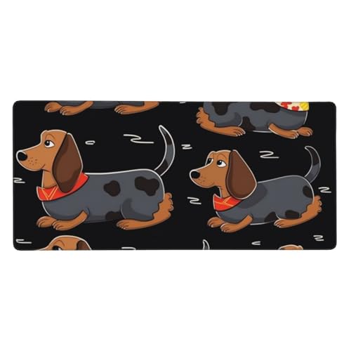 Tapis de souris de jeu XXL 40x90cm Teckels imperméable pour bureau