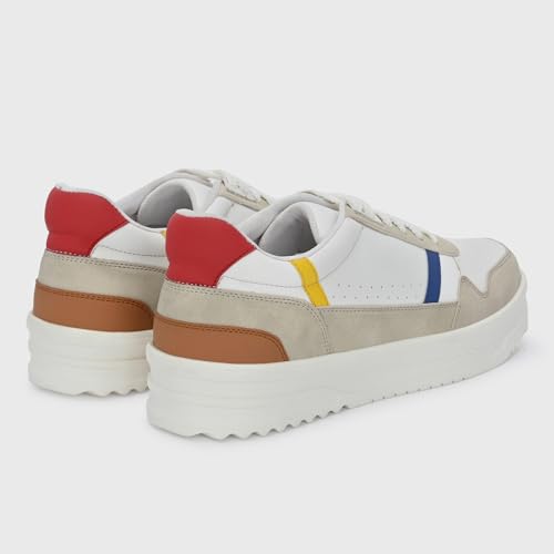 Image of Cruiser Mens Sneakers | Casual Shoes | Cone Heel Lace-Up Sneakers for a Unique Look |Experience Comfort & Style with Soft Cushioned Insole | Trendy Lace-Up Design Sneaker (2565)