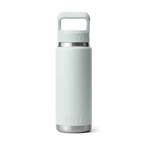 Image of YETI Rambler 26 oz Bottle, Vacuum Insulated, Stainless Steel with Color Matching Straw Cap