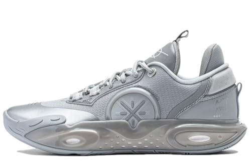 LI-NING All City 12 Wade Men Basketball Shoes Lining Anti-Slip Professional Shock Absorption Sneakers Sports Shoes Grey ABAU015-10 US 9