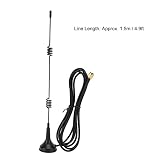 Garosa Antena WiFi 2.4G z Podstawą Magnetyczną, Antena Sprężynowa z Męskim Złączem SMA, Wysoki Zysk do Komputera Stacjonarnego PCI PCIe
