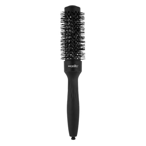 Image of Ikonic Professional Thermal Round Brush with Ionic Technology, Anti Frizz Styling, Straightening, Curling, Volumizing & Waves for Women & Men, Adds Shine, All Hair Types, Salon & Personal Use -TRB 43