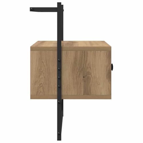 Table de chevet en chêne pour petits espaces encombrés avec tiroir clos - 8