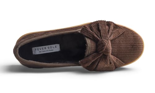 Image of FEVERSOLE Women's Casual Slip On Sneaker Fashion Bow Tie Loafer Flats