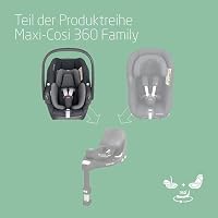 Maxi-Cosi Pebble 360 i-Size Babyschale Drehbar, Neugeborenen Autositz 360 Grad, 0–15 Monate (40–83 cm), Drehung mit einer, ClimaFlow, Easy-In-Gurt, G-CELL Seitenaufprallschutz, Essential Graphite – Ansicht 9