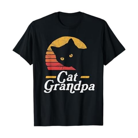 Cat Grandpa Vintage Eighties Style Cat Retro Distressed T-Shirt Cover