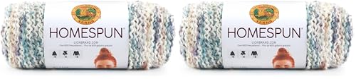 Image of (1 Skein) Lion Brand Yarn Homespun Bulky Yarn, Tudor, 555 Foot (Pack of 2)