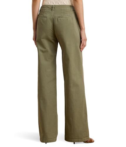 Lauren Ralph Lauren Women's Cotton Twill Wide Leg Pants2