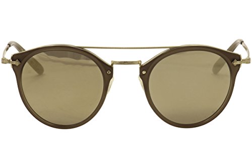 Oliver Peoples Unisex Remick Taupe/Brushed Gold/Taupe Flash Mirror Sunglasses2