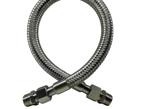 Industrial Grade Compressor Jumper Hose,&Both Side Fittings Rotate Freely,1/2
