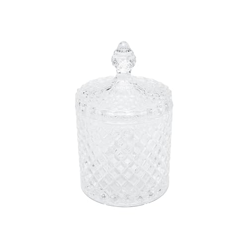 WOLFF Potiche Decorativo de Cristal com Tampa Litt 7cm x 7cm x 11cm