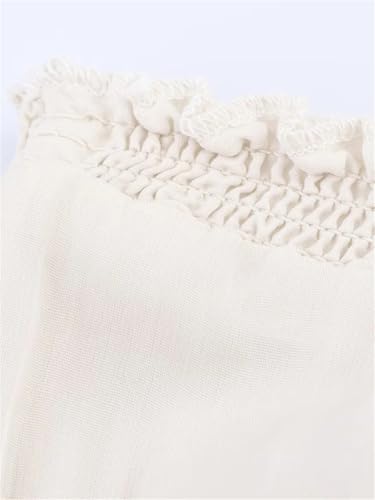 Women's Layered Decoration Mid-High Waist Midi Skirt Long Flowy Skirts Pleated Skirt3