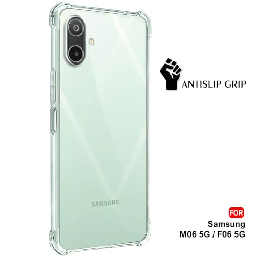 Image of TheGiftKart Transparent Crystal Clear Back Cover Case for Samsung Galaxy M06 5G / F06 5G | Shockproof Soft TPU Case | Cushioned Edges for Ultimate Protection Back Cover Case (TPU, Transparent)