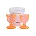 JETR ChillEyes Eye Wash Cups for Effective Eye Cleansing - with Storage Container - Eye Shaped Rim, Snug Fit - Plastic Eye Wash Cup (Orange)