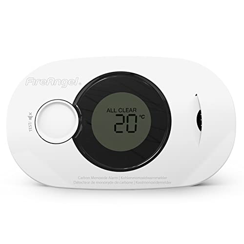 Fire Angel FA3322-EUX10 Carbon Monoxide Detector with 10 Year Battery Operated Detected Ko, Multicoloured