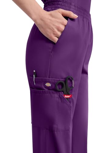 Image of Dickies EDS Signature Scrubs for Women, Elastic Waist Pull-On Cargo Pants for Women in Soft Brushed Poplin - 86106