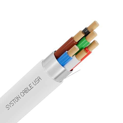 SYSTON 18/6 Fire Security Burglar Station Sound Alarm Control Cable Wire, Riser-Rated CMR/CL3R Shielded 100% Copper Stranded UL/ETL, UV Resistant RoHS for Indoor/Outdoor Low Voltage Applications Use by Syston Cable Technology - Used condition - US$24.69