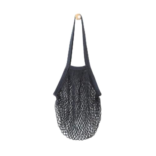 BTKNOO Sac de Fruits réutilisable de Protection de l'environnement Sac de Fruits d'épicerie Shopper en Coton fourre-Tout en Filet tissé Sacs en Filet, Noir, Chine