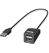 Plugable 2-in-1 USB Splitter with Dual USB 2.0 Ports, Compatible with Windows, Linux, macOS, Chro...