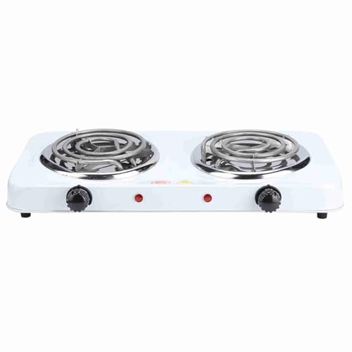 EBTOOLS Plaque Chauffante à Double Brûleur électrique Portable - pour la Cuisson Extérieure, le Camping et les événements avec Contrôle de la Température