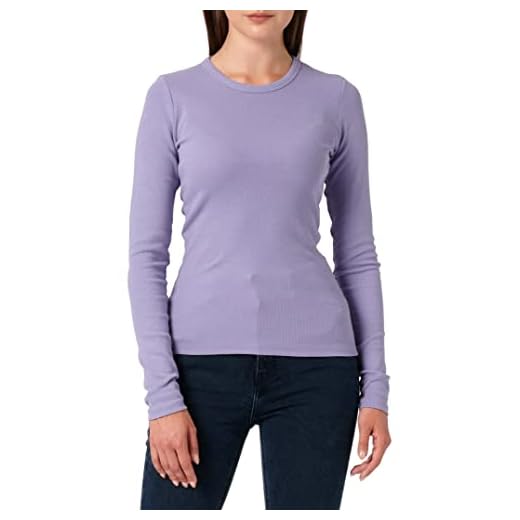 Jack & Jones Jxfreya LS Rib tee Noos-Camiseta Manga Larga, Daybreak, XS para Mujer