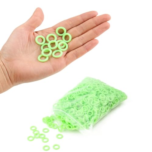 Rockreyoa Tent Stakes Ring Silicone Washer Camping Nail Night Vision Luminous Ring O Rings Glow In The Dark Ring Stake Fluorescent Ring for Camping Tent Pegs Accessories Pack of 20