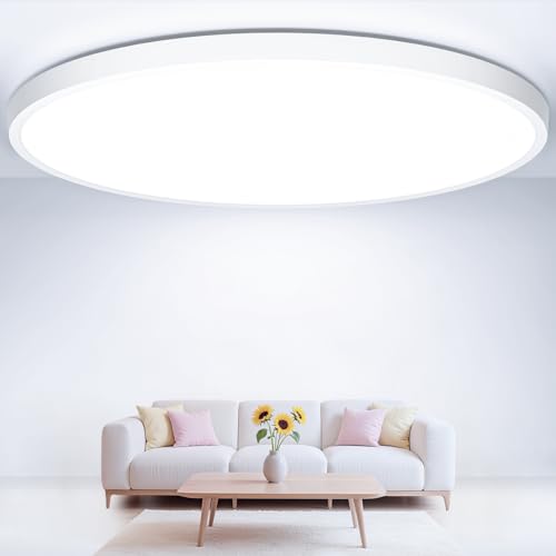 Swoieltr 48W Plafoniera LED Cucina, Ø50cm Taglia Extra Large Lampadario
