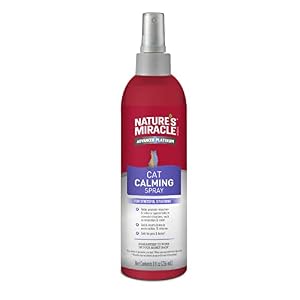 Nature’s Miracle Cat Calming Spray, 8 Ounces, Stress-Reducing Formula for Cats