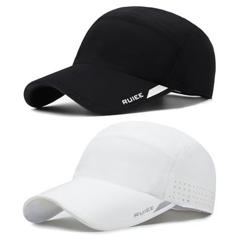TAGVO 2 Confezioni Cappello da Baseball Asciugatura Rapida Uomo e Donna, Cappello da Corsa Leggero e Traspirante Pieghevole per Sport all'aperto, Anti UV Visiera Berretto Cappello da Sole da Estivo