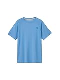 [ザ・ノース・フェイス] 半袖 カットソー Tシャツ S/S Crisp Axion Crew マリーナブルー L