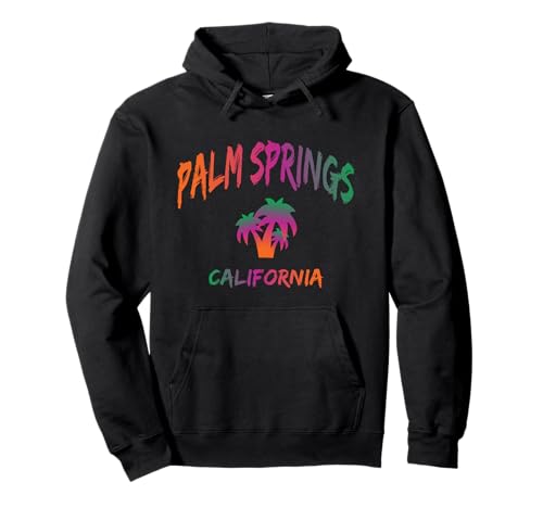 Palm Springs - California - Tie Dye Text Print - Classic Pullover Hoodie