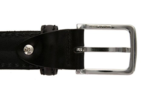 Genuine Leather Casual Dress Belt Made in Italy 1-1/8"(30mm) Wide, Multi-Style Options2