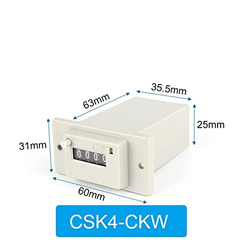 Contador electromagnético CSK 6-CKW DC24V抗干扰脉冲计数器带手动锁定功能 2