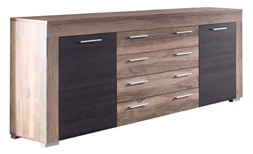 Newfurn Sideboard Kommode Natur Anrichte Highboard Mehrzweckschrank II...