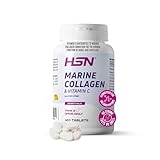 HSN Colágeno Marino Hidrolizado con Vitamina C 1500mg | 120 Tabletas | Péptidos Bioactivos | Para Piel, Huesos y Articulaciones | Sin Gluten, Lactosa ni OGM