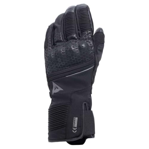 Dainese - Tempest 2 D-Dry® Long Gloves, Guantes de Invierno para Moto, Touring, Impermeables, Pantalla Táctil, Hombre, Negro, M
