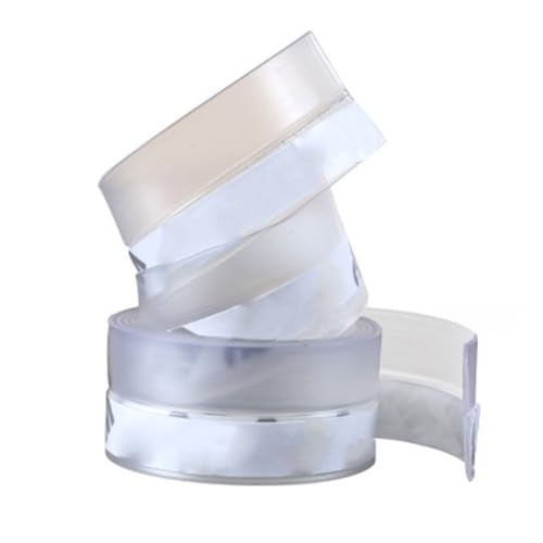 Onsinic 1m Porte Bande Inférieure Etiquettes Adhésives De Transparent Silicone D'étanchéité Bande De Coupe-Vent Anti-poussière Porte Autocollant Bande