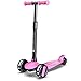 Sawyer Bikes - Patinete Ajustable Ruedas LED - Niños 2 a 8 Años (Rosa)