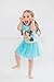 Disney Princess Jasmine Little Girls Graphic T-Shirt Mesh Skirt and Scrunchie 3 Piece Outfit Set 7-8