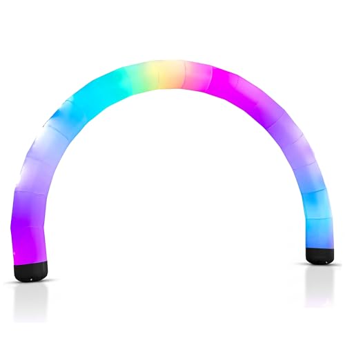 Plenty Concepts Inflatable Color Changing Arch 9 x 15 x 18 Sand Bag Base 4 Modes Color Changing LEDs