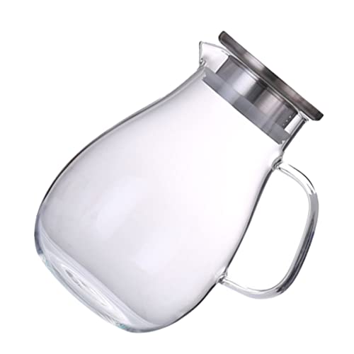 VINTORKY Hervidor De Vidrio Para Bebidas De 2000 Ml, Jarra Para Agua Doméstica De Gran Capacidad, Vidrio Duradero, Apto Para Cocina y Hogar, Adecuado Para Jugos y Té
