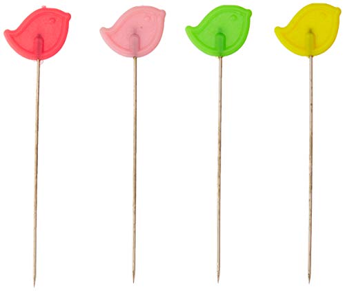 Color Scissor 100 Pieces Flat Head Straight Quilting Pins for Sewing DIY Projects Dressmaker Jewelry Decoration, Assorted Colors, Yellow, Green, Red, Pink