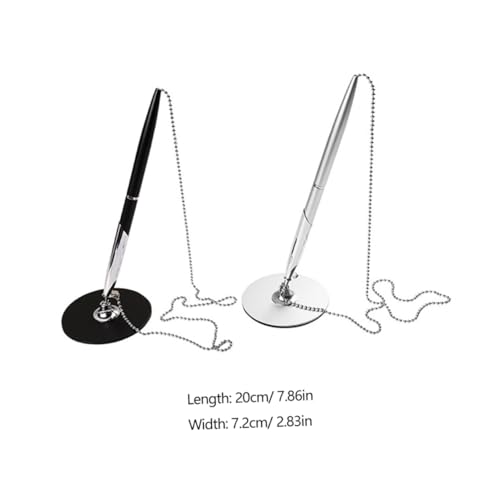 Stylo à signature fixe de table en métal 2pcs écriture fluide - 2