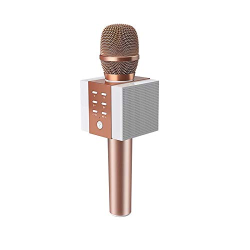008 Microfone Karaoke Sem Fio Bluetooth Speaker 2-em-1 Handheld Cantando Gravação KTV Player Portáti