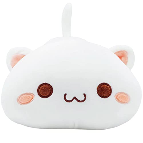 Onsoyours Cute Kitten Plush Toy Stuffed Animal Pet Kitty Soft Anime Cat Plush Pillow For Kids (White A, 12") #TOP1