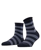 Damenstrümpfe für jeden Tag aus angenehm weicher Baumwolle mit Motiv; verstärkt, hochwertig, bunt und für Schuhe wie Halbschuhe, Sneaker, Stiefel und Stiefeletten geeignet; Dicke gestreifte Stricksocken nicht transparent, durchsichtig, aber gemustert, Baumwollsocken gestreift von Burlington